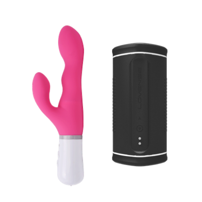 Kit Calor figa tascabile interattivo e vibratore coniglio Nora Bluetooth per relazioni a distanza