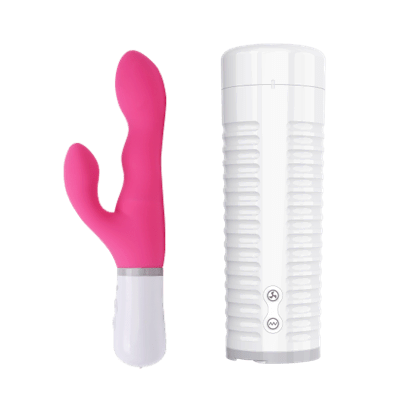 Kit Max 2 masturbatore interattivo e vibratore coniglio Nora Bluetooth per coppie a distanza